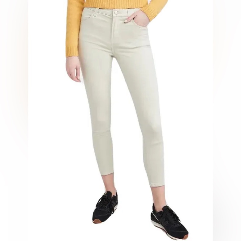 J BRAND "#231 ALANA HIGH-RISE SKINNY CROP" Stretch Jeans In "AYEKROO"